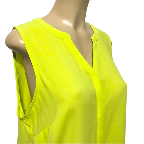 🦋NWT Apt. 9 Sleeveless L Neon Button Down🦋 - Picture 6 of 7